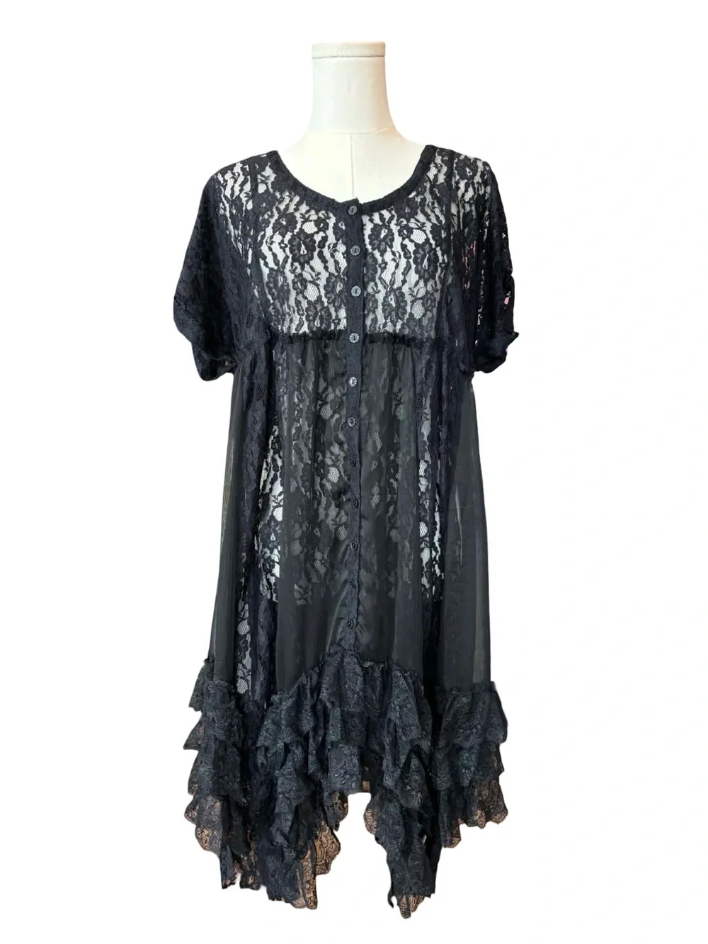 Free People | Dresses | Free People Black Lace Ruffled Buttonfront Dress | Poshmark Free People | Dresses | Free People Black Lace Ruffled Buttonfront Dress | Poshmark